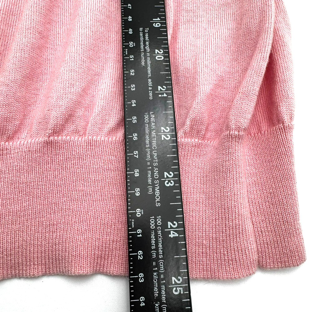 POLO RALPH LAUREN Women's Medium Navy White Pink Merino Wool LOVED Pony Sweater - Picture 9 of 10